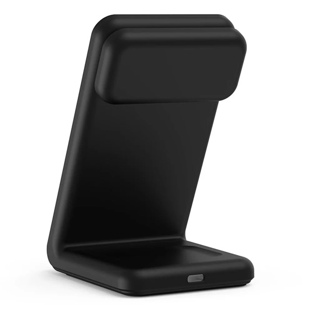 M7 For iPhone 12-15 / iWatch / AirPods 3-in-1 Magnetic Wireless Charger 15W Fast Charging Stand Holder (CE, FCC, RoHS, UKCA) - Black - 2