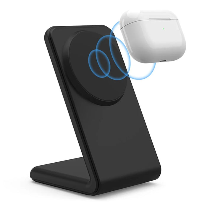 M2 15W Wireless Charging Stand for iPhone 12 / 13 / 14 / 15 Series Magnetic Wireless Charger (CE FCC ROHS UKCA) - Black - 3