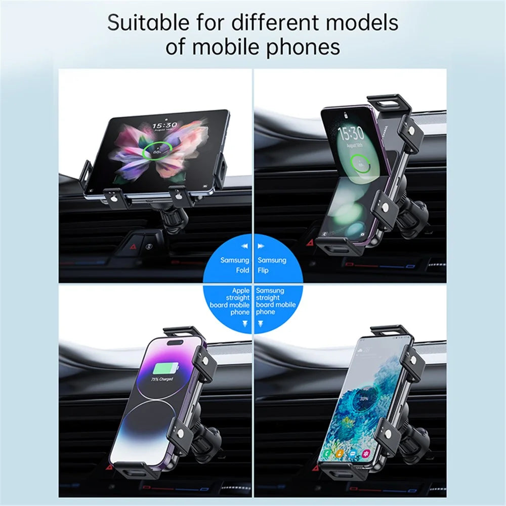 S20A For Samsung Folding Screen Mobile Phone Bracket Car Air Vent Wireless Charger - 3