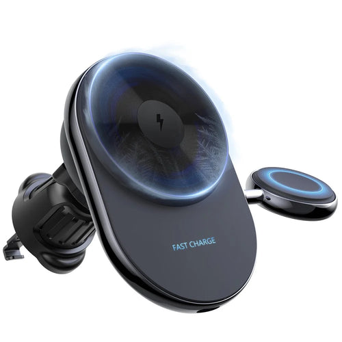 S17 Car Air Outlet Semiconductor Cooling Magnetic Wireless Charger for Apple Watch / iPhone 12-15 - 1