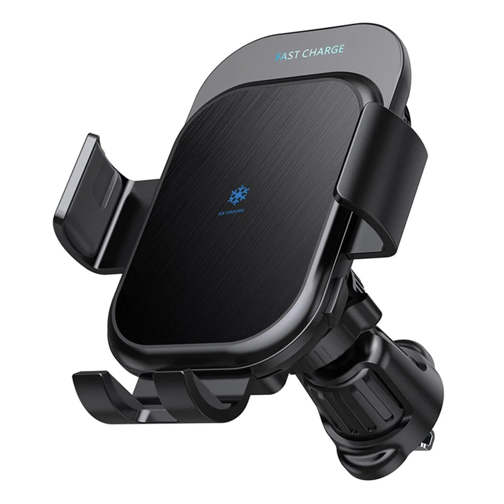 Z100A Semiconductor Cooling Dual Coil Car Wireless Charger for iPhone 15 / Samsung Galaxy Z Flip - 1