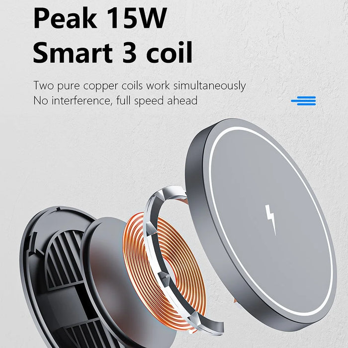 W14 3-in-1 Magnetic Wireless Charger for iPhone 12-15 Series, iWatch, AirPods Charging Stand - 7