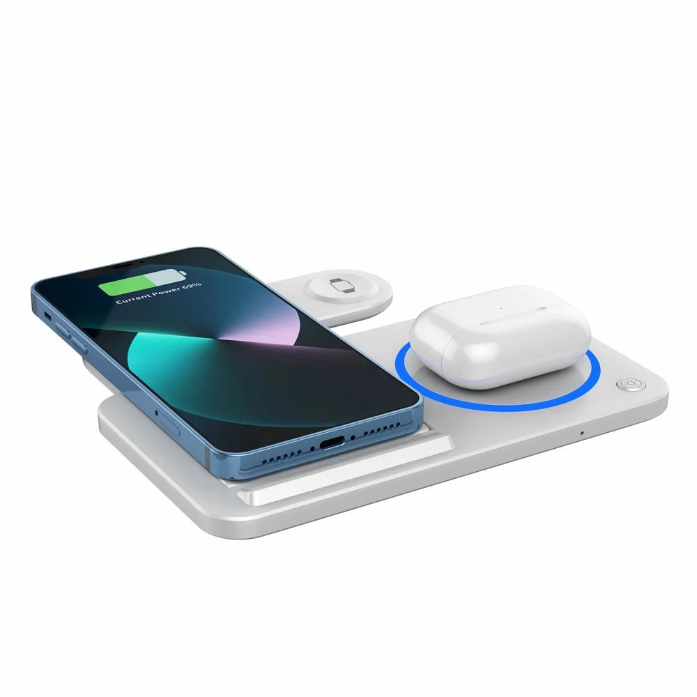WIWU Wi-W020 Folding 3-in-1 15W Magnetic Wireless Charger Cell Phone Charging Stand - 2