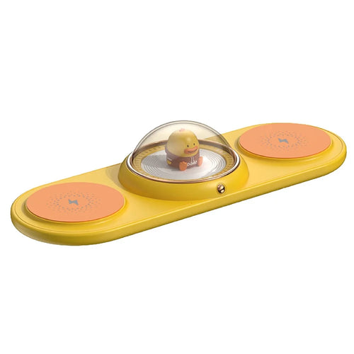 ICARER FAMILY 2-in-1 Cute Cartoon Design Wireless Charger Phone Earphone Wireless Charging Dock - Yellow - 1
