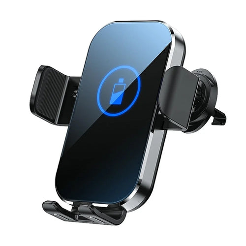 X10 15W Wireless Fast Charging Car Charger Phone Holder Mount Cell Phone Bracket Stand - Silver - 1