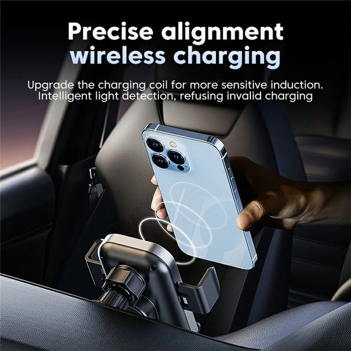 X12 Car Air Vent Touch Sensing Wireless Phone Charger Mount Cell Phone Bracket - Black - 6