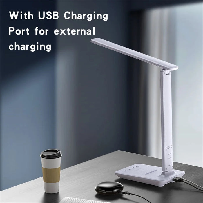 YESIDO DS20 LED Desk Lamp 10W Wireless Charging Function Time Temperature Display Table Light - 5