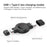 X512 For Apple Samsung Universal Watch Charger Mini Magnetic Wireless Charging Pad with Type-C+USB Plug - Black - 3