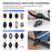 X512 For Apple Samsung Universal Watch Charger Mini Magnetic Wireless Charging Pad with Type-C+USB Plug - Black - 5