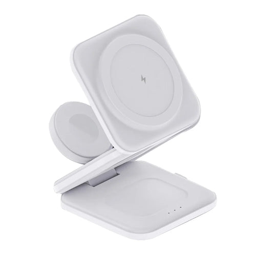 Z8 3-in-1 Foldable Charging Station 15W Magnetic Wireless Charger with Adjustable Angles - White - 1