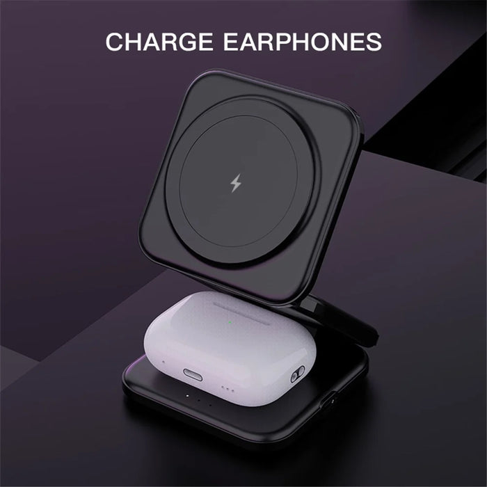 Z8 3-in-1 Foldable Charging Station 15W Magnetic Wireless Charger with Adjustable Angles - White - 6