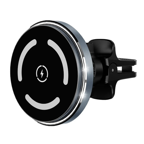 M68 15W Magnetic Car Phone Holder Aluminum Alloy Wireless Car Phone Charger with Light - 1