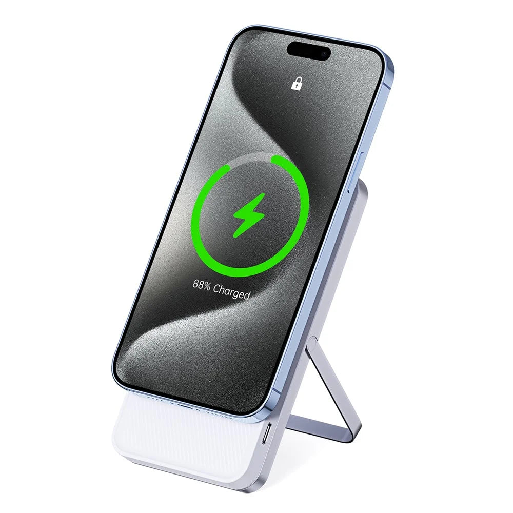 DUZZONA W19 15W Wireless Charger for iPhone 16 Series / Apple Watch 10 / AirPods 4 3-in-1 Sliding Charging Station Stand - White - 3