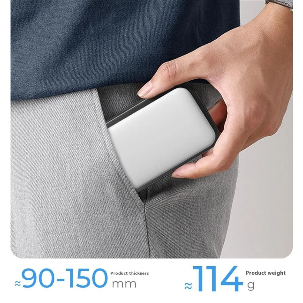 WIWU Wi-P037 Small Pudding Magnetic Phone Wireless Charger 5000mAh Power Bank - White - 4