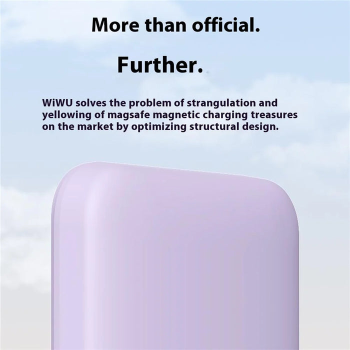 WIWU Wi-P037 Small Pudding Magnetic Phone Wireless Charger 5000mAh Power Bank - White - 6