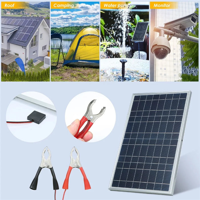 10W 12V Solar Panel Battery Charger with 20A Controller for Vehicle, Gate Opener, Electrical Fence - 5