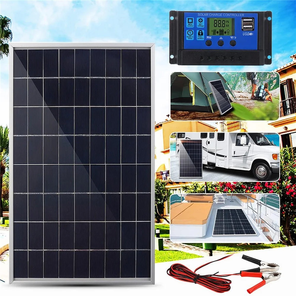 10W 12V Solar Panel Battery Charger with 10A Controller for Vehicle, Gate Opener, Electrical Fence - 4