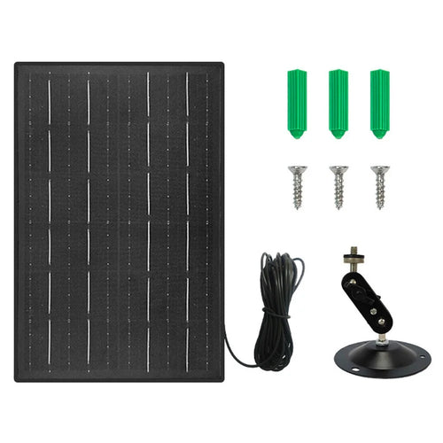 IP090 10W 360 Degree Rotating Outdoor Solar Panel for Monitor Camera with Type-C Plug (Without USB Port) - 1