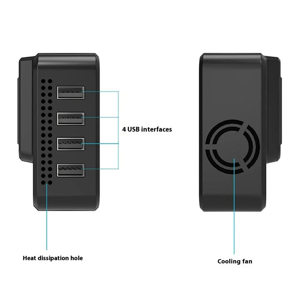 MEIND M8300 24V to 220V High Power 200W Car Inverter with Dual EU Power Socket + 4 USB Ports - 3