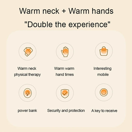CYKE N1 Cute Cartoon Neck Hanging Winter Hand Warmer 5000mAh Phone Power Bank - Pink - 2