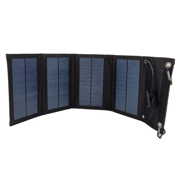 10W 4 Foldable Solar Panel Waterproof Portable Solar Charger with Carabiner for Outdoor Camping, Hiking - 2