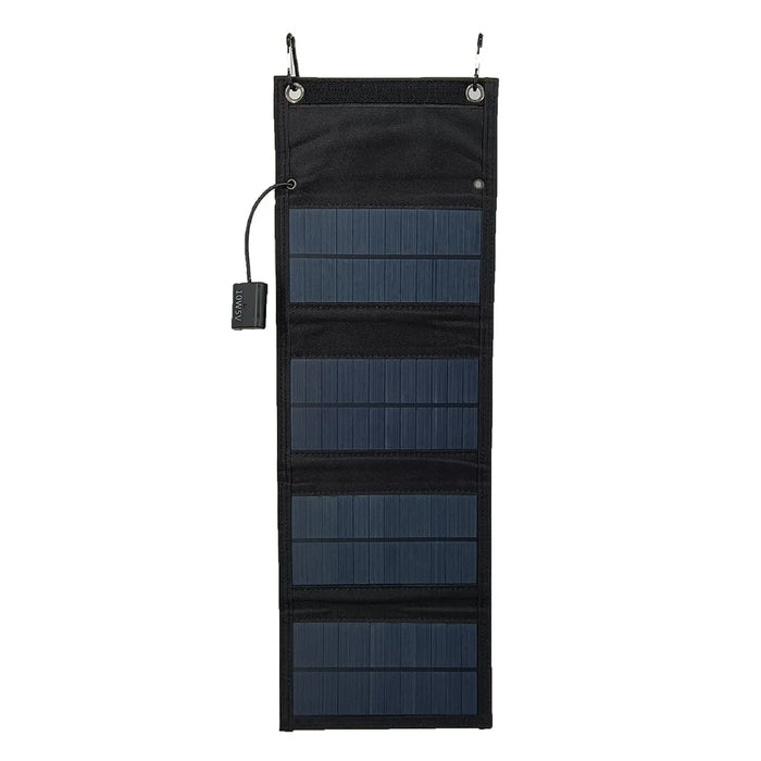 10W 4 Foldable Solar Panel Waterproof Portable Solar Charger with Carabiner for Outdoor Camping, Hiking - 6