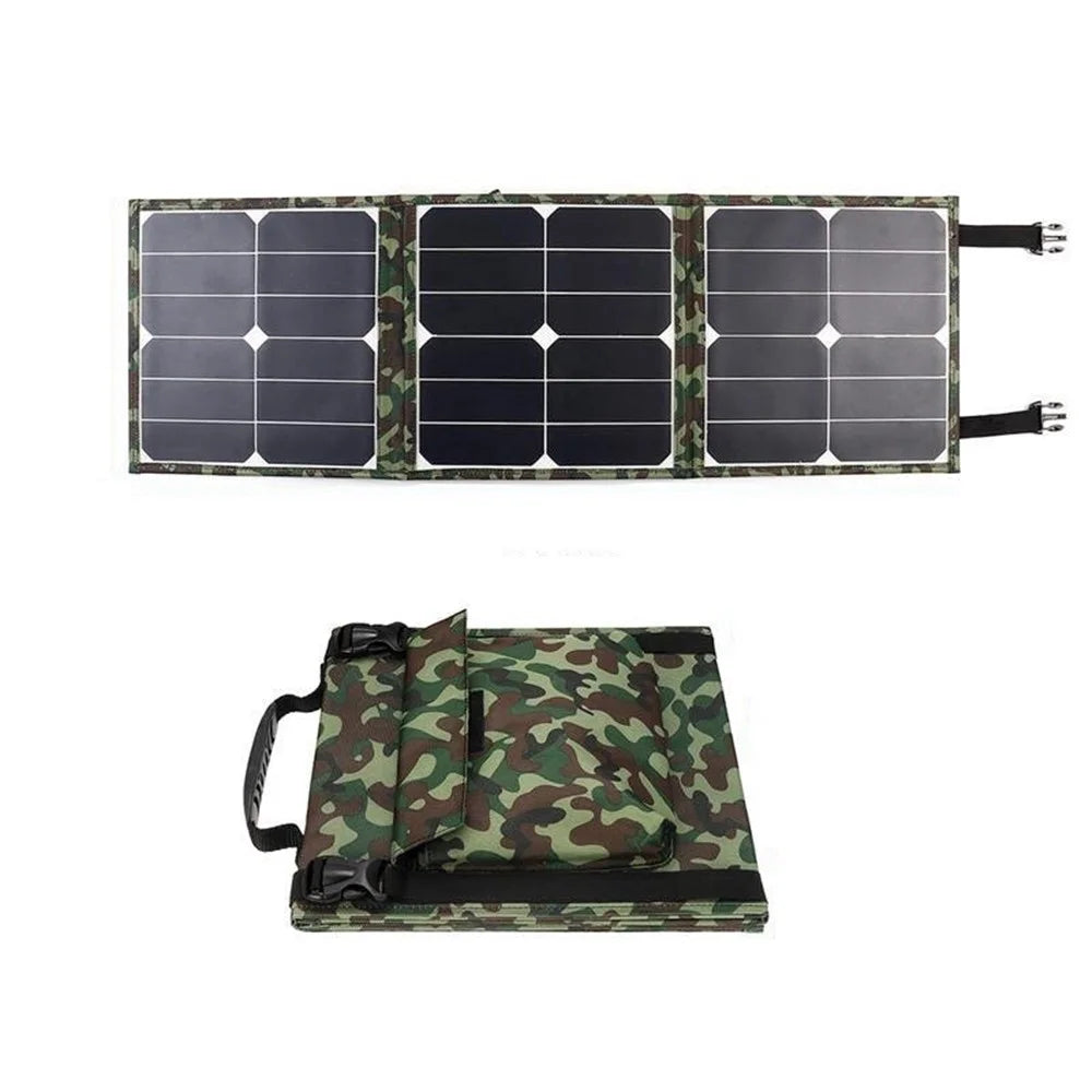 40W 3 Foldable Solar Panel IP65 Water Resistant Portable Camouflage Solar Charger for Camping, Hiking, Traveling - 1