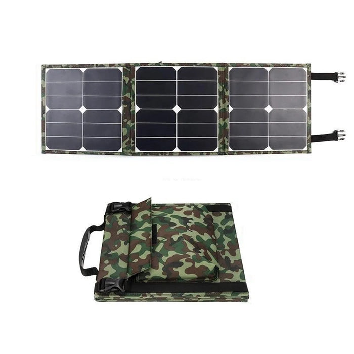 40W 3 Foldable Solar Panel IP65 Water Resistant Portable Camouflage Solar Charger for Camping, Hiking, Traveling - 1
