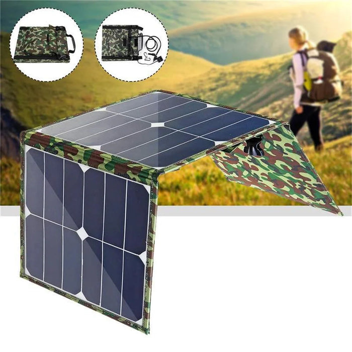 40W 3 Foldable Solar Panel IP65 Water Resistant Portable Camouflage Solar Charger for Camping, Hiking, Traveling - 3