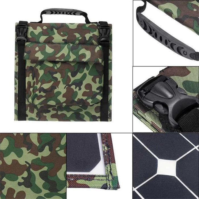 40W 3 Foldable Solar Panel IP65 Water Resistant Portable Camouflage Solar Charger for Camping, Hiking, Traveling - 5