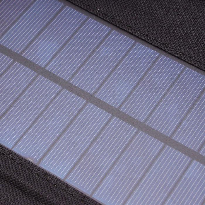 15W Portable Outdoor Solar Charger 5 Folding Solar Panels USB Phone Charging Power Bank - Camouflage - 4