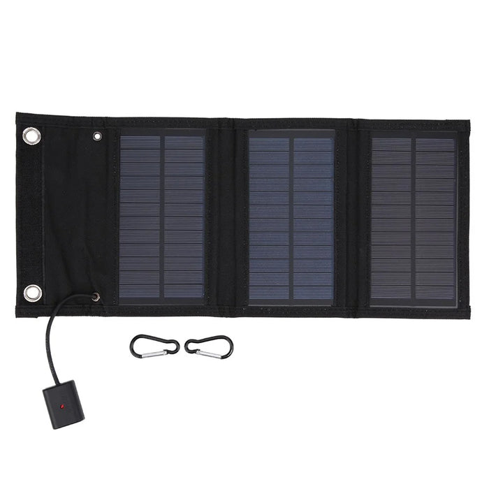 8W Foldable Solar Panel Monocrystalline Silicon Portable Outdoor Phone Solar Charger Power Bank - 3