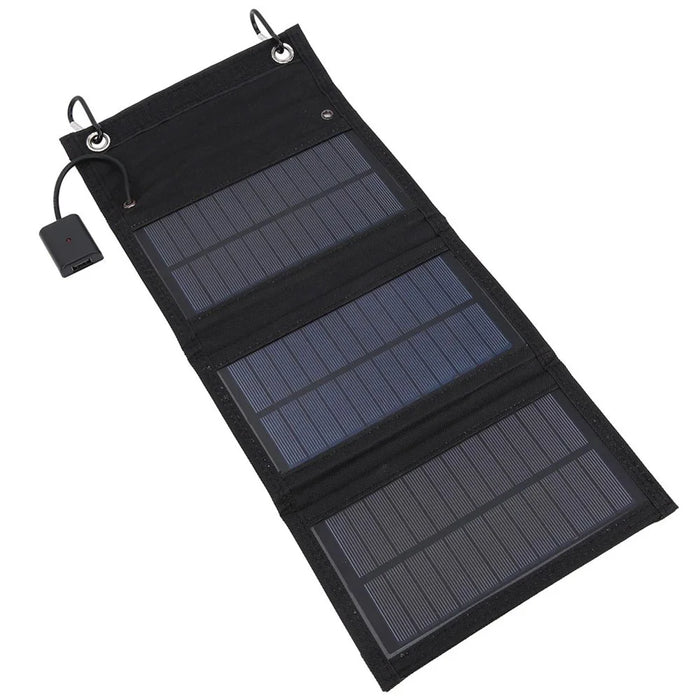 8W Foldable Solar Panel Monocrystalline Silicon Portable Outdoor Phone Solar Charger Power Bank - 4