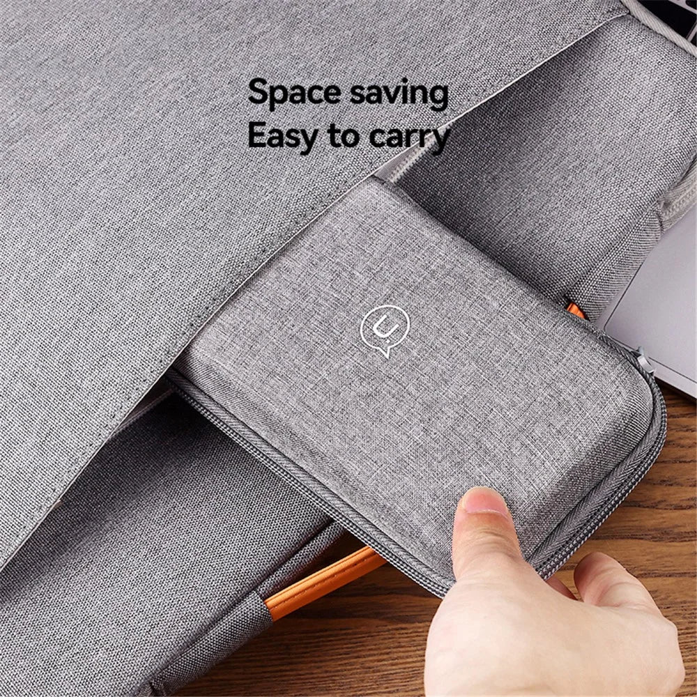 USAMS US-ZB263 EVA Hard Shell Power Bank Carrying Case Cable U-Disk Charger Storage Bag - Grey - 4