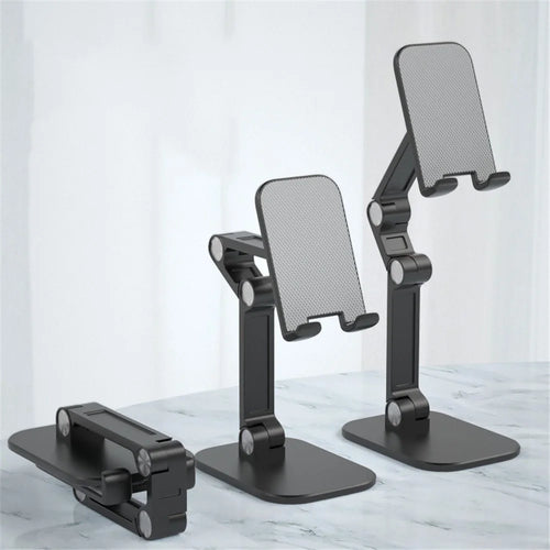 Universal Desktop Phone Holder Stand Portable Adjustable Tablet Stand Desktop Mount Stand for iPhone iPad Samsung etc. - Black - 1