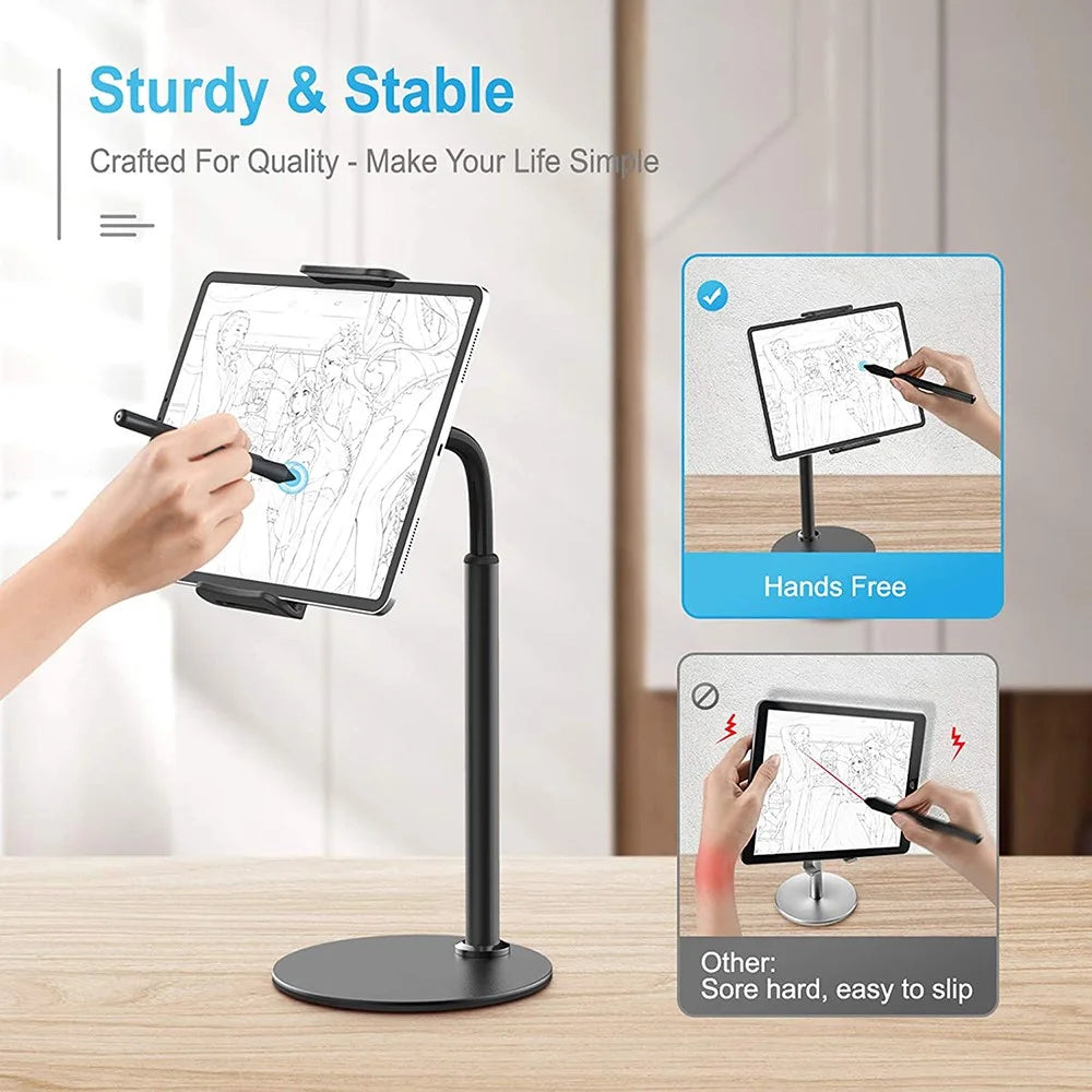 ZM-15 360° Rotatable Tablet Stand Desktop Phone Holder for 4.7-10.5inch Cell Phone iPad - 2