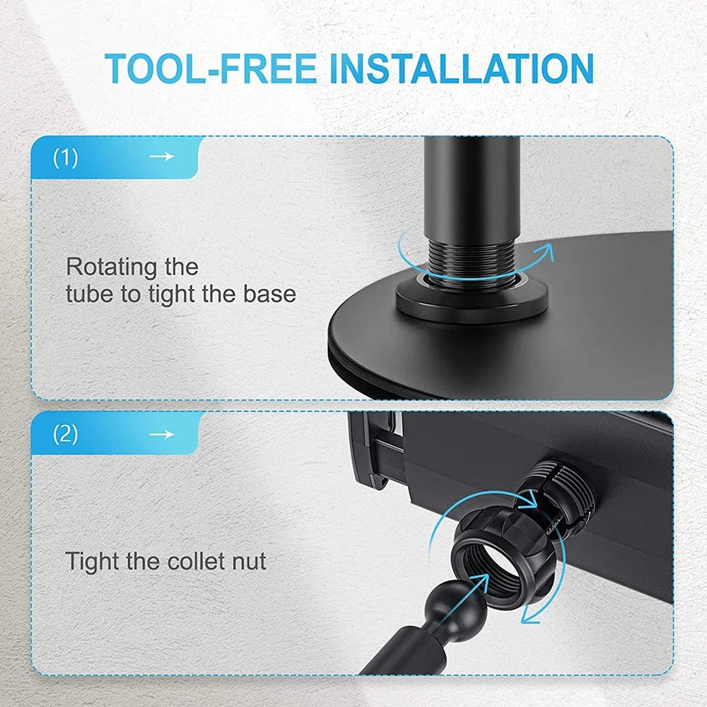 ZM-15 360° Rotatable Tablet Stand Desktop Phone Holder for 4.7-10.5inch Cell Phone iPad - 4