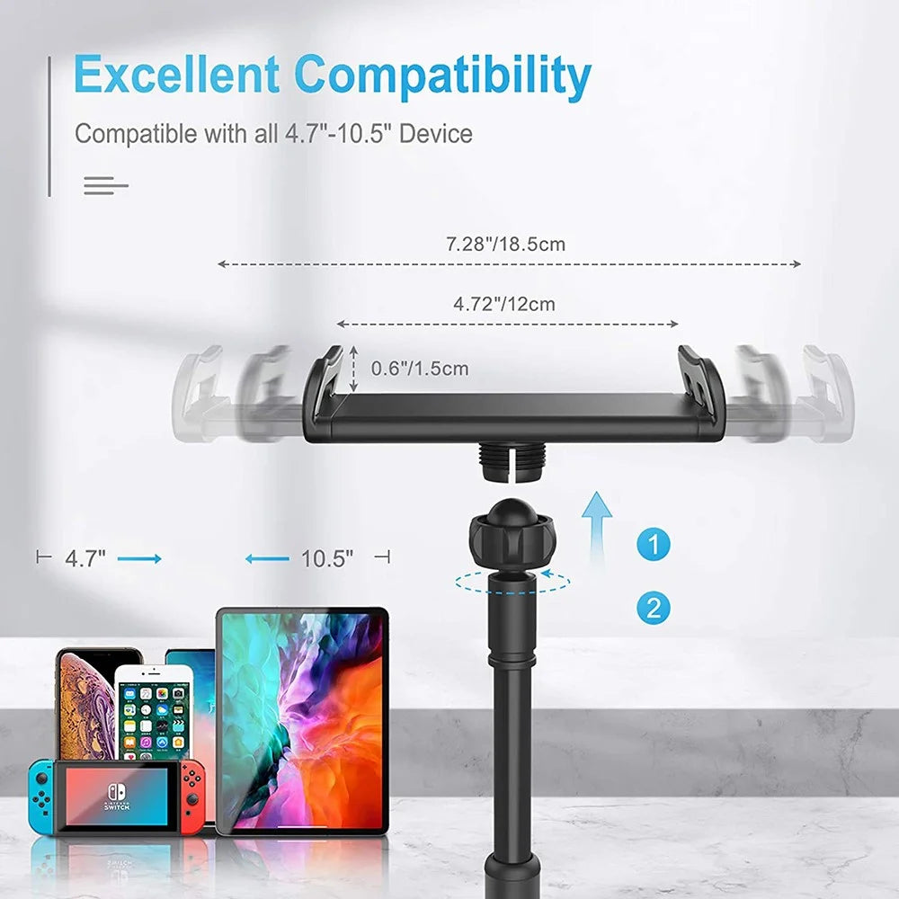 ZM-15 360° Rotatable Tablet Stand Desktop Phone Holder for 4.7-10.5inch Cell Phone iPad - 5