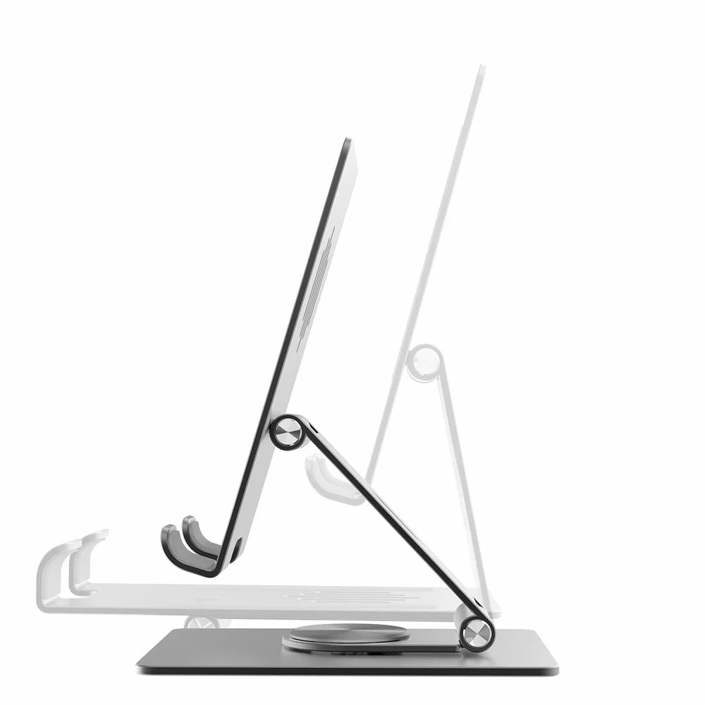 MOMAX KH5 360-degree Rotating Foldable Phone Stand for Desktop Portable Phone Holder Support Adjustable View Angle Compatible with iPhone/iPad - Space Grey - 4