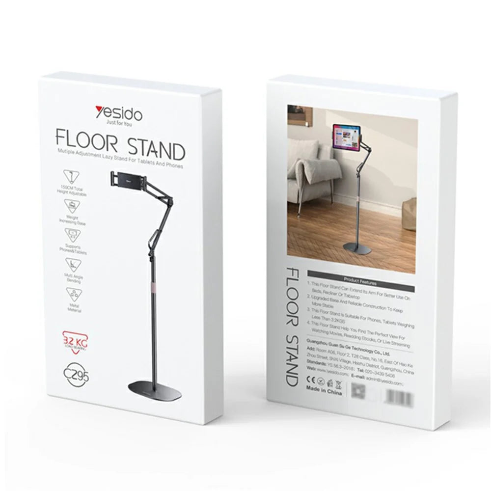 YESIDO C295 Holder Floor Stand Aluminum Alloy Lazy Phone Phone Bracket - 7