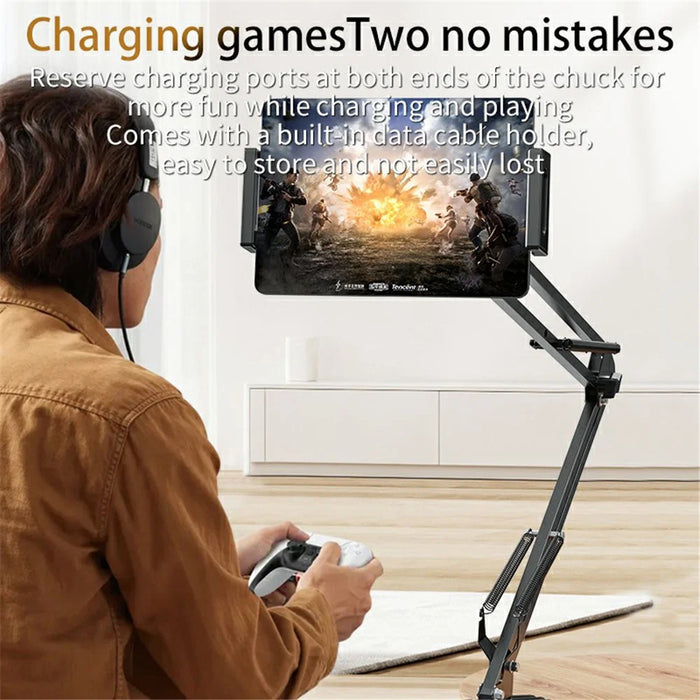 YESIDO C296 Adjustable Aluminum Alloy Arm Lazy Phone Tablet Holder Stand Bedside Desk Clip-On Bracket - 3