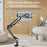 YESIDO C296 Adjustable Aluminum Alloy Arm Lazy Phone Tablet Holder Stand Bedside Desk Clip-On Bracket - 4