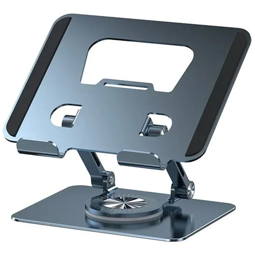 YY-J18 Heat Dissipation Hollow Tablet Stand 360 Degree Rotatable Foldable Phone Bracket - Grey - 1