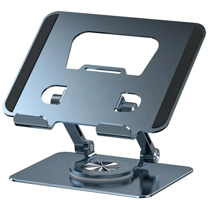 YY-J18 Heat Dissipation Hollow Tablet Stand 360 Degree Rotatable Foldable Phone Bracket - Grey - 1