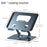 YY-J18 Heat Dissipation Hollow Tablet Stand 360 Degree Rotatable Foldable Phone Bracket - Grey - 7