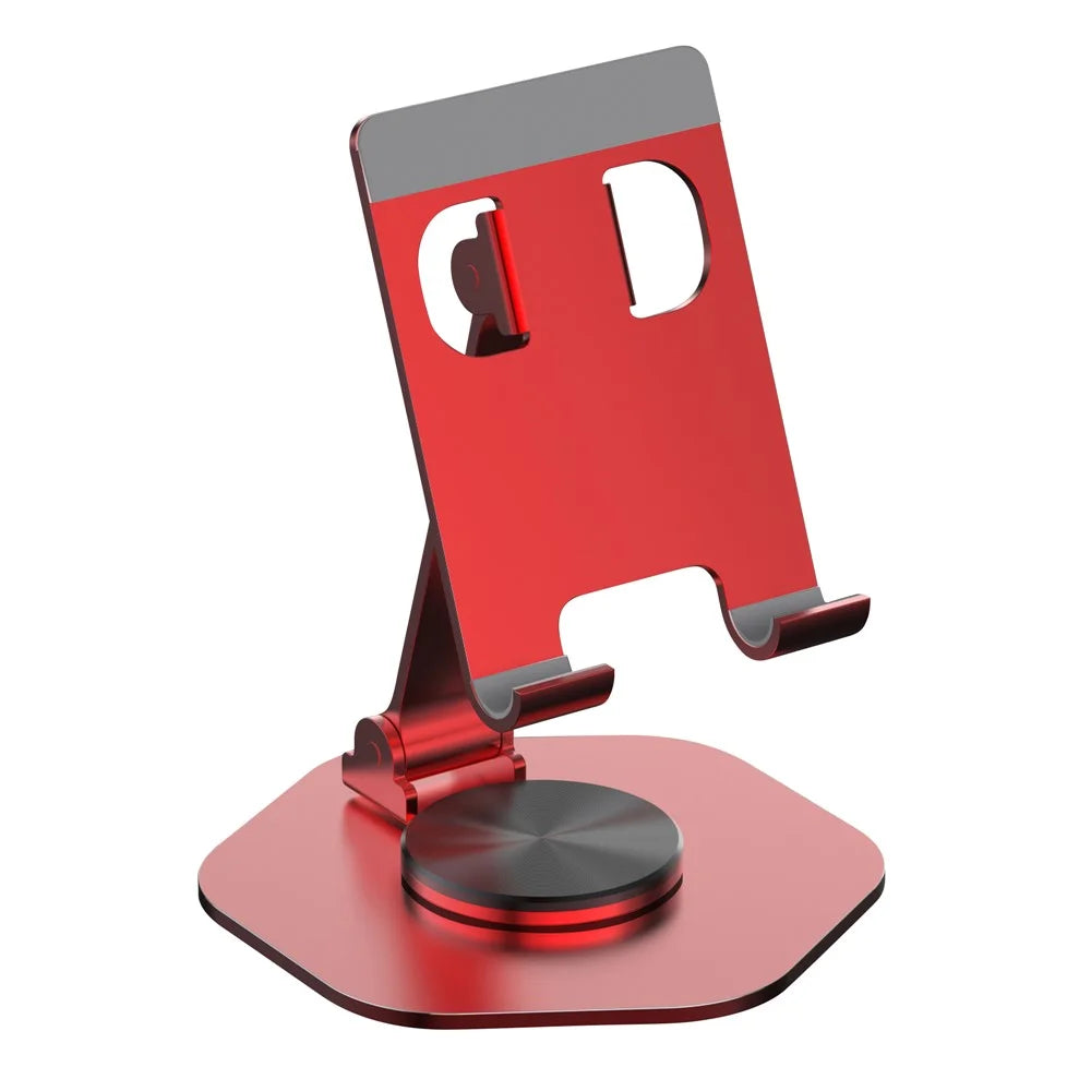 YY-020 360 Degree Rotating Folding Phone Bracket Aluminum Alloy Tablet Stand - Red - 1