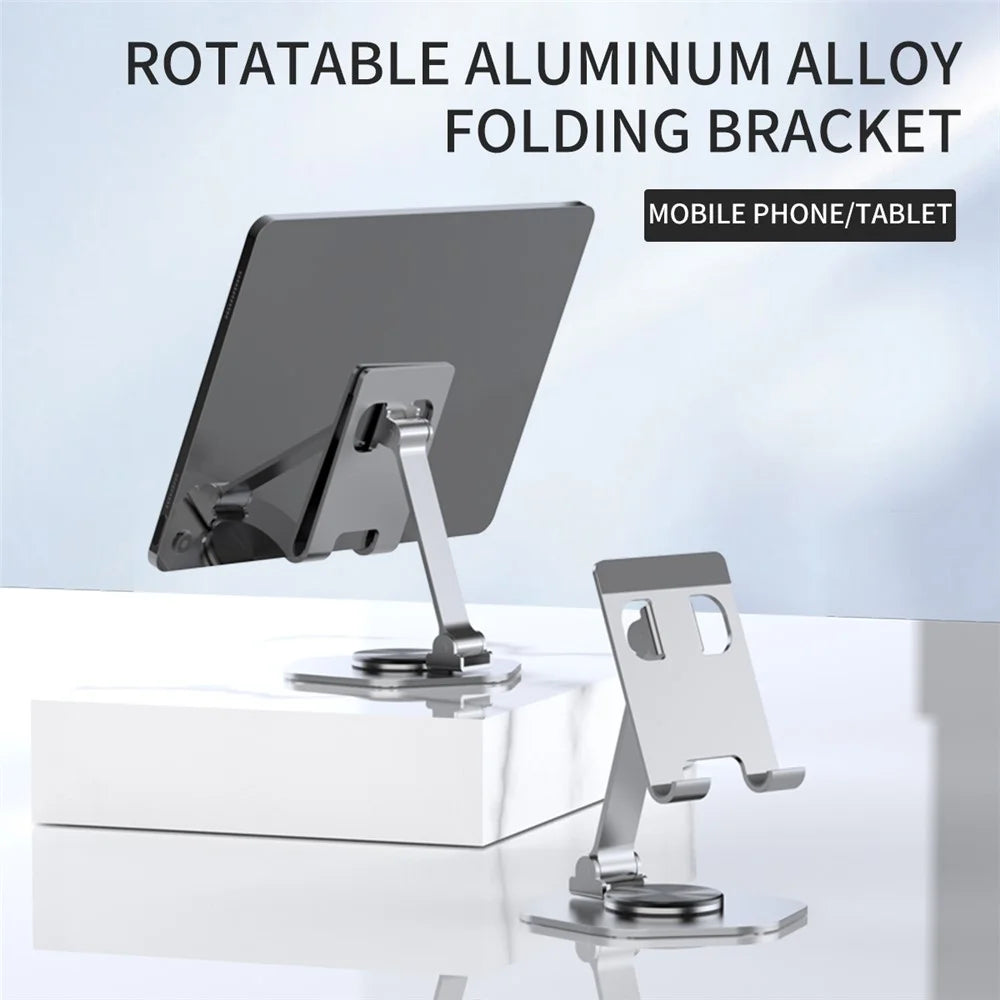 YY-020 360 Degree Rotating Folding Phone Bracket Aluminum Alloy Tablet Stand - Red - 2