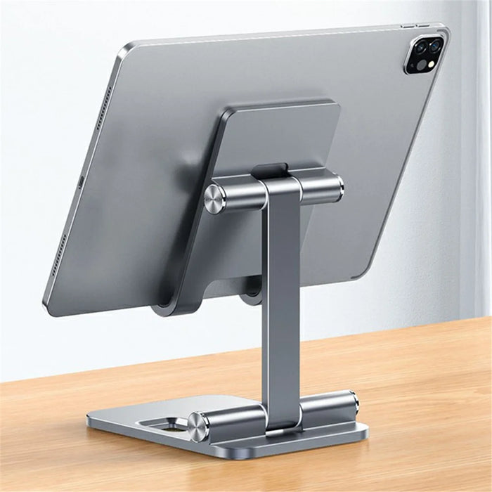YY-003 Aluminum Alloy Cell Phone Holder Stand Rack Bracket Foldable Desktop Tablet Mount - Grey - 4