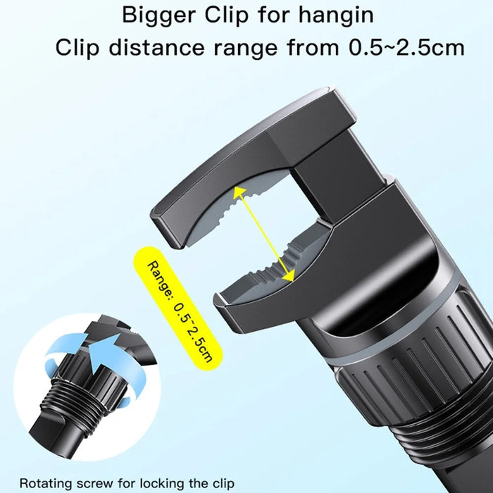 YESIDO C192 Clip-on Rotating Car Rearview Mirror Mount Adjustable Bracket for 4-6.7inch Phone Holder - 6