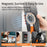 Magnetic Phone Ring Holder Glittery Finger Grip Phone Back Kickstand - Black Silver / Black - 6